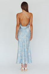 Eloah One-Shoulder Maxi Dress Blue Multi